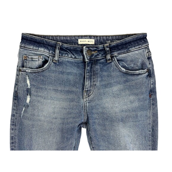 Warp & Weft LAX Jeans Womens 26 Slim Ankle Crop Skinny Distressed Ripped Abbot - Picture 10 of 15